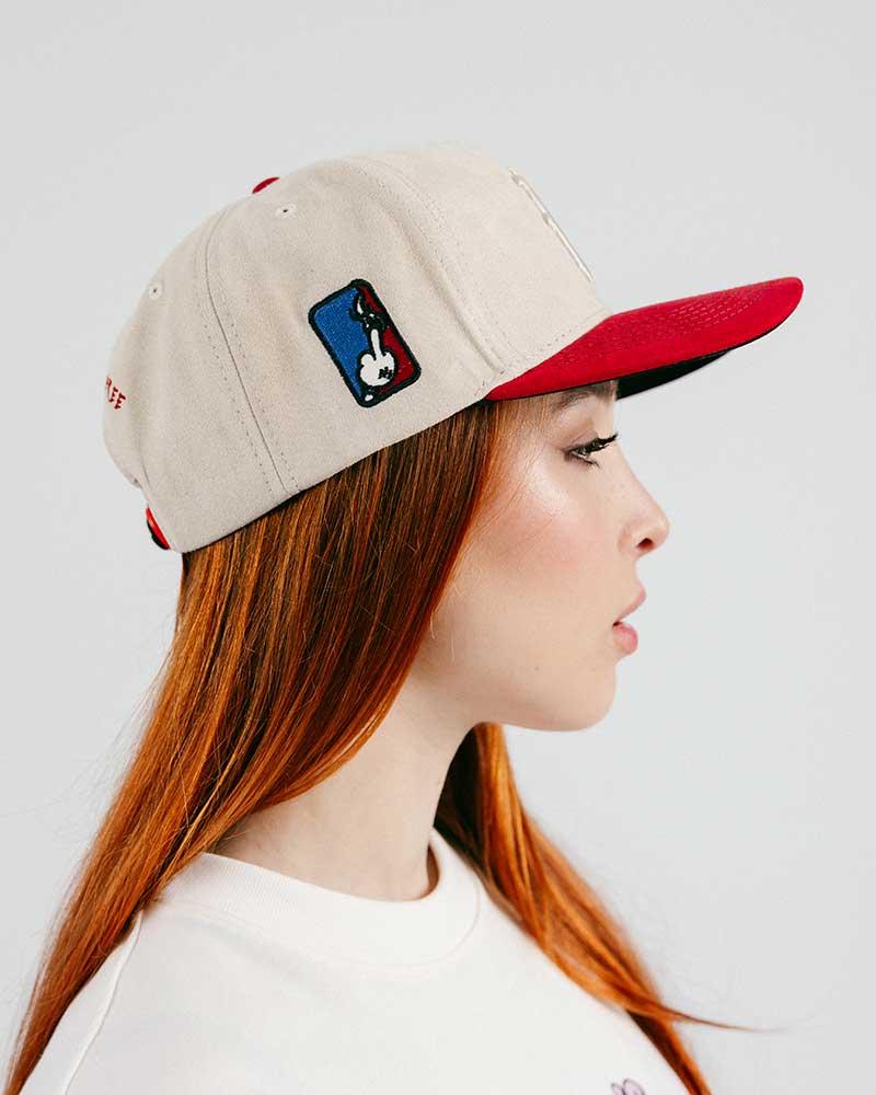 GORRA BEIGE / ROJA H